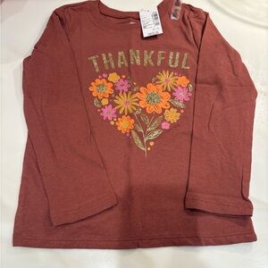 The Children's Place Thankful Floral Long Sleeve Tee - Brown